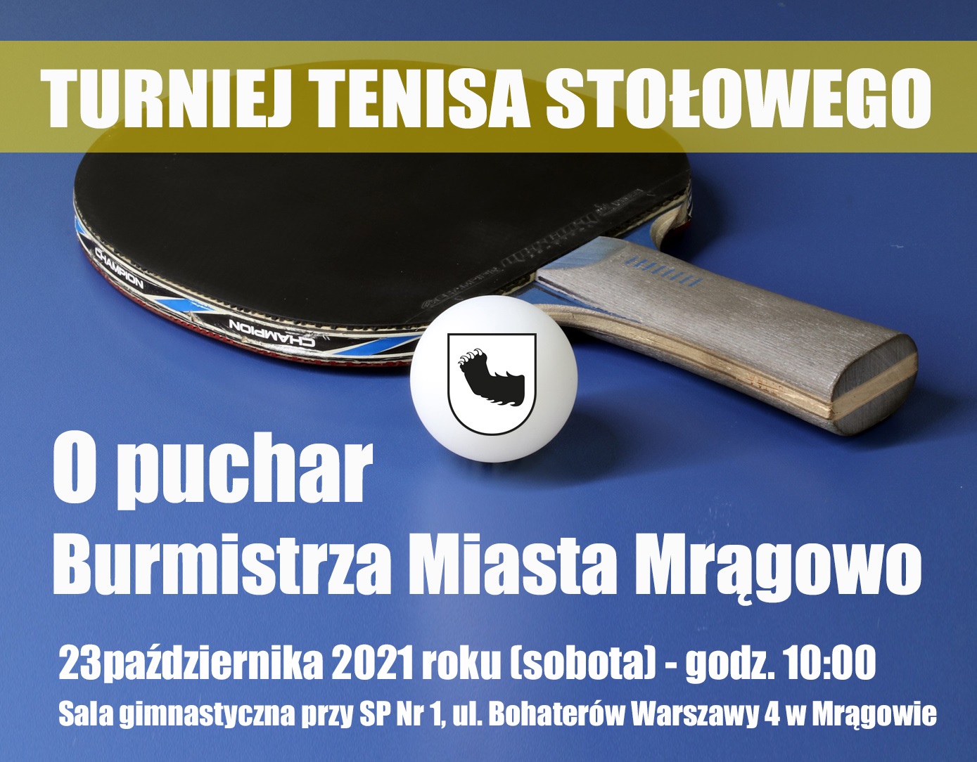 Obraz artykułu - I otwarty turniej tenisa stołowego o puchar Burmistrza Miasta Mrągowo już w najbliższą sobotę!