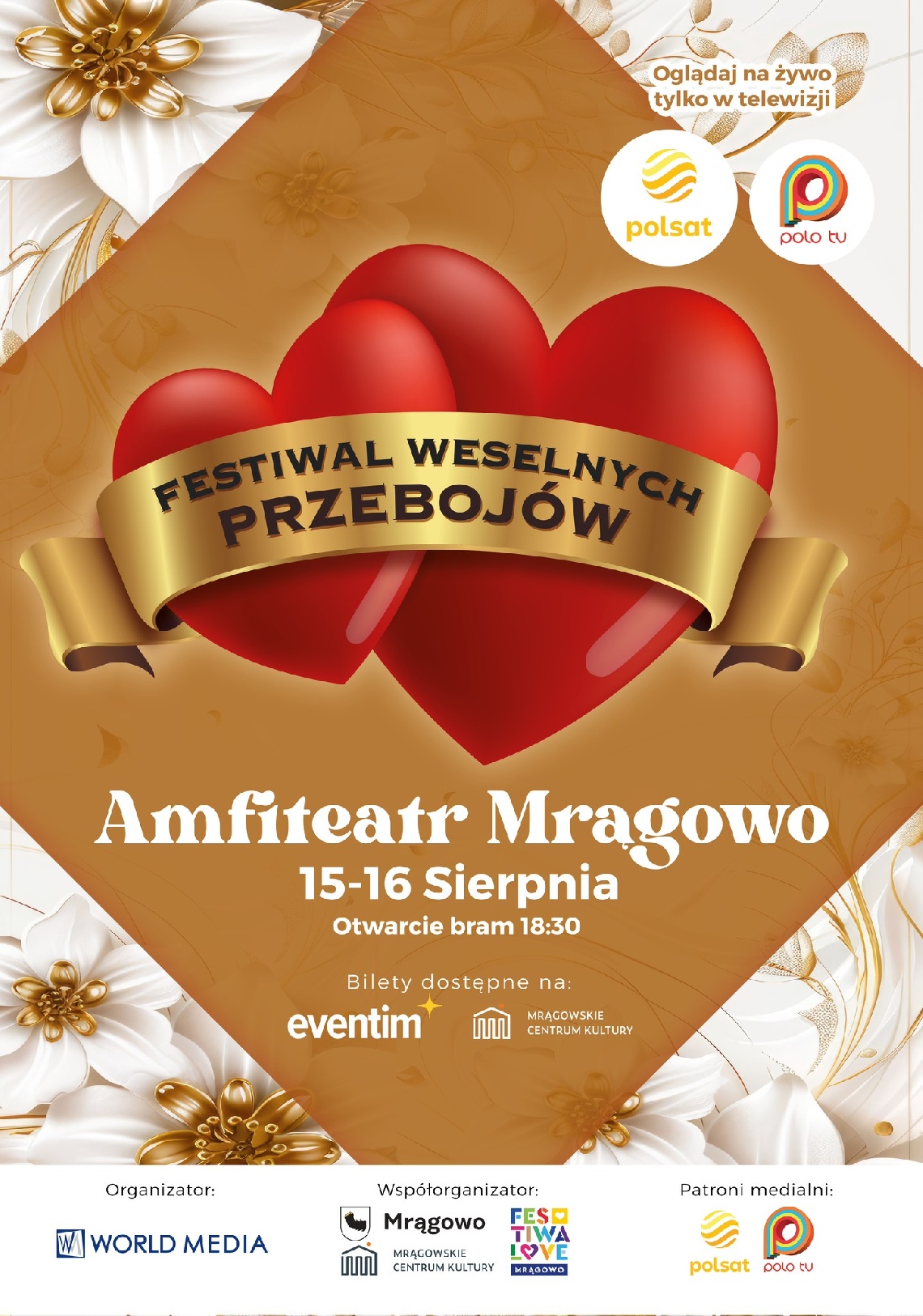 Festiwal Weselnych Przebojów - Kalendarz imprez - Mrągowo - Miasto