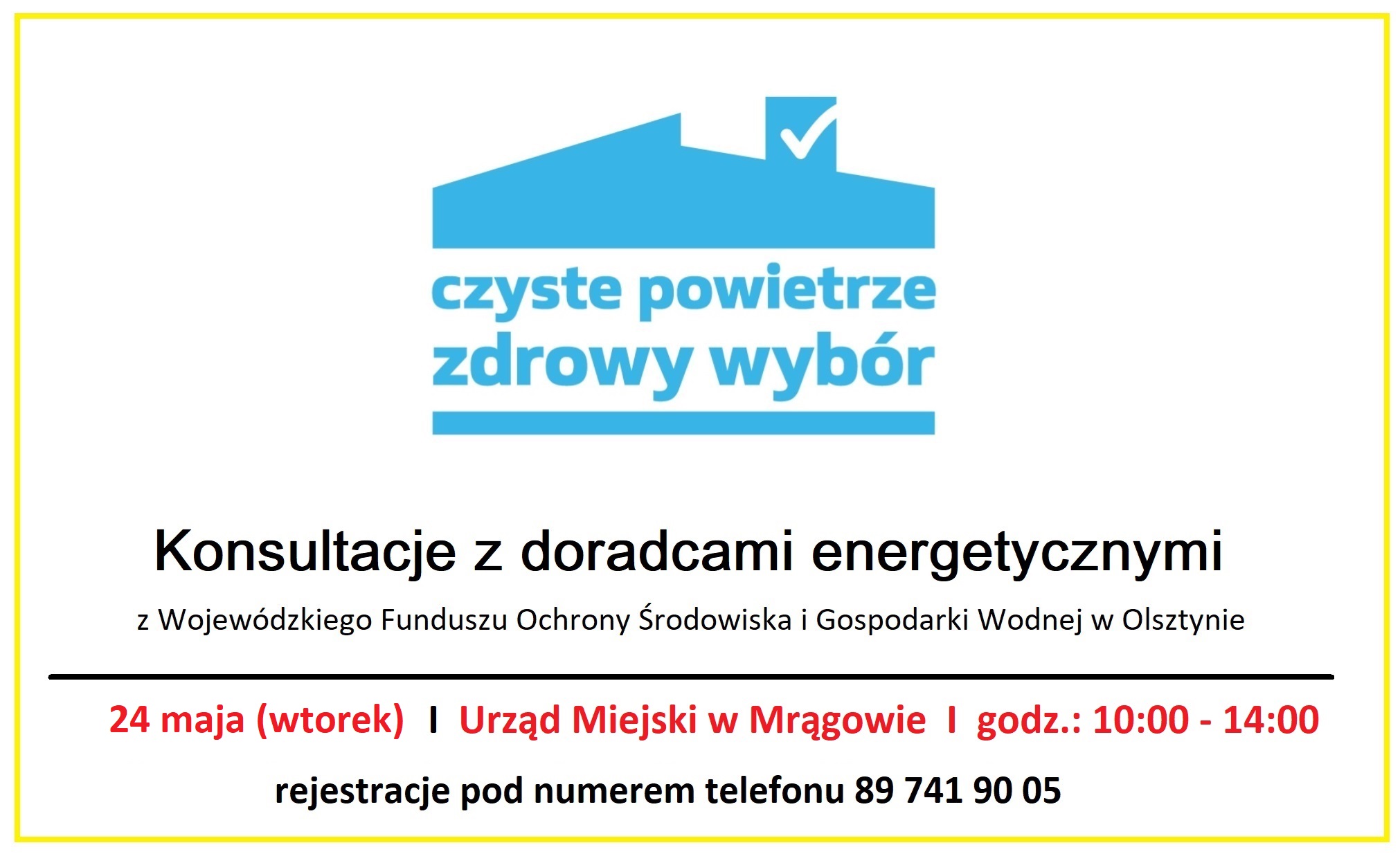 Konsultacje z doradcami energetycznymi ws. programu „Czyste Powietrze”. 24 maja 2022