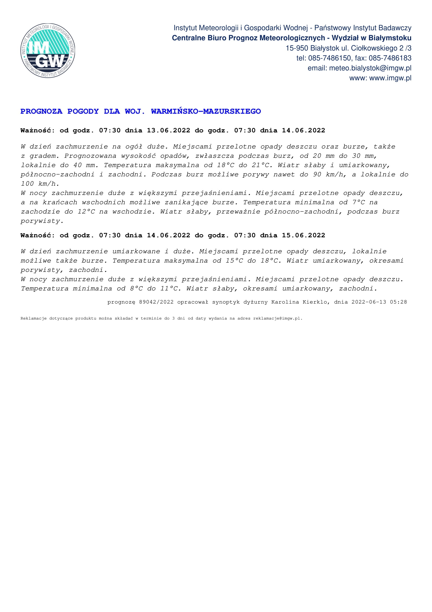 burze 13.06
