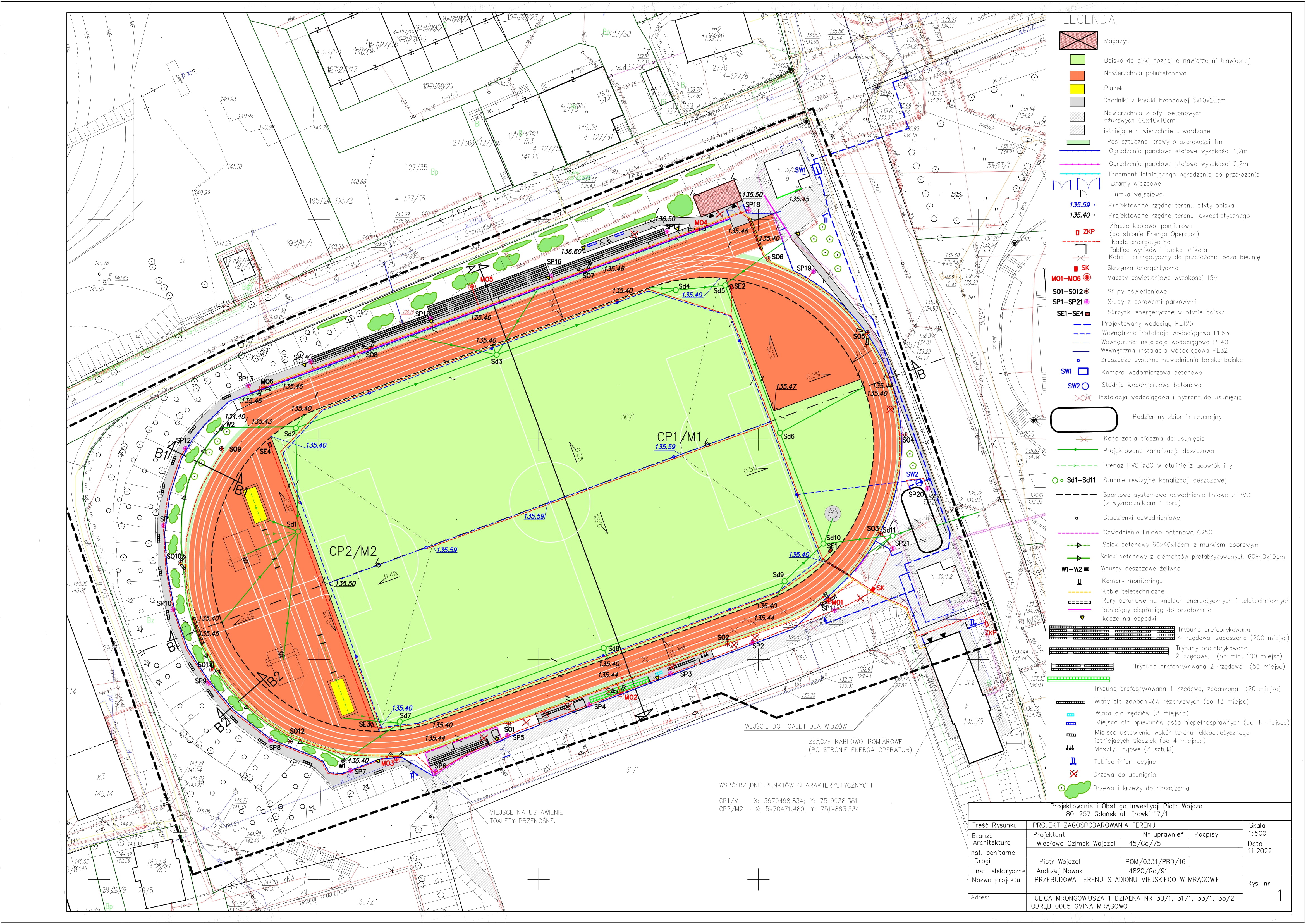 Stadion w Mrągowie Projekt Wykonawczy strony 51 1