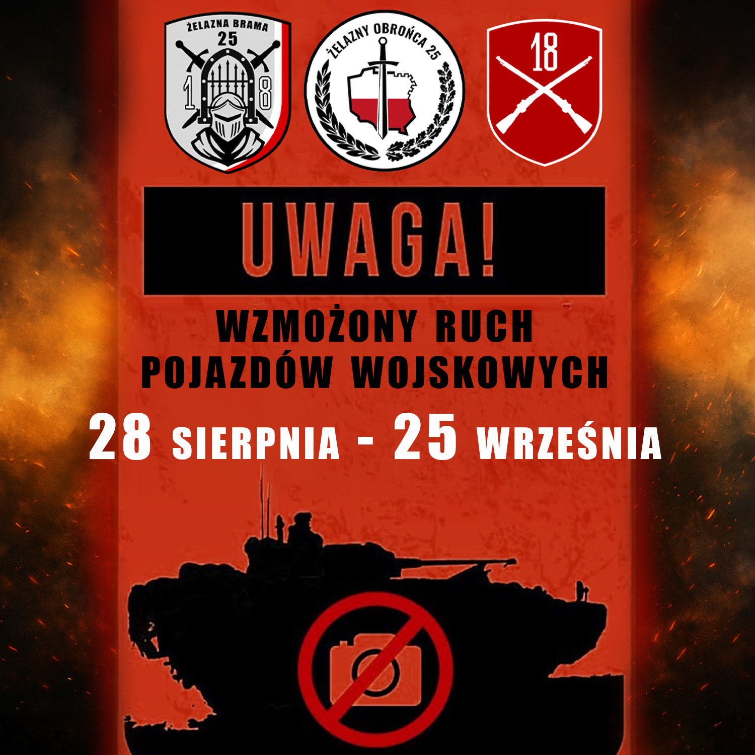 Obraz artykułu - Wojsko na polskich drogach! Nie rób zdjęć!