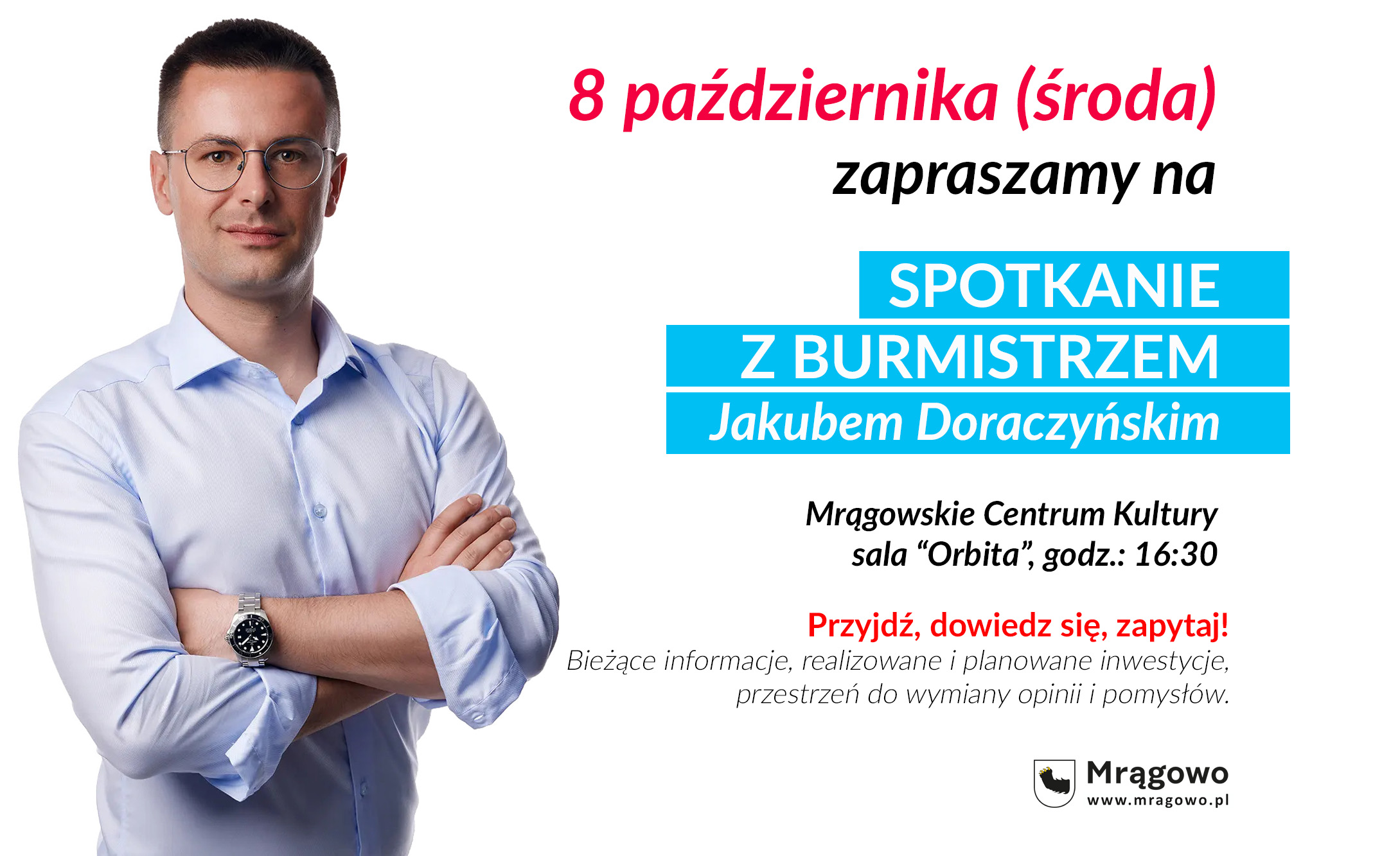 Obraz artykułu - Spotkaj się z Burmistrzem. Przyjdź, dowiedz się, zapytaj!
