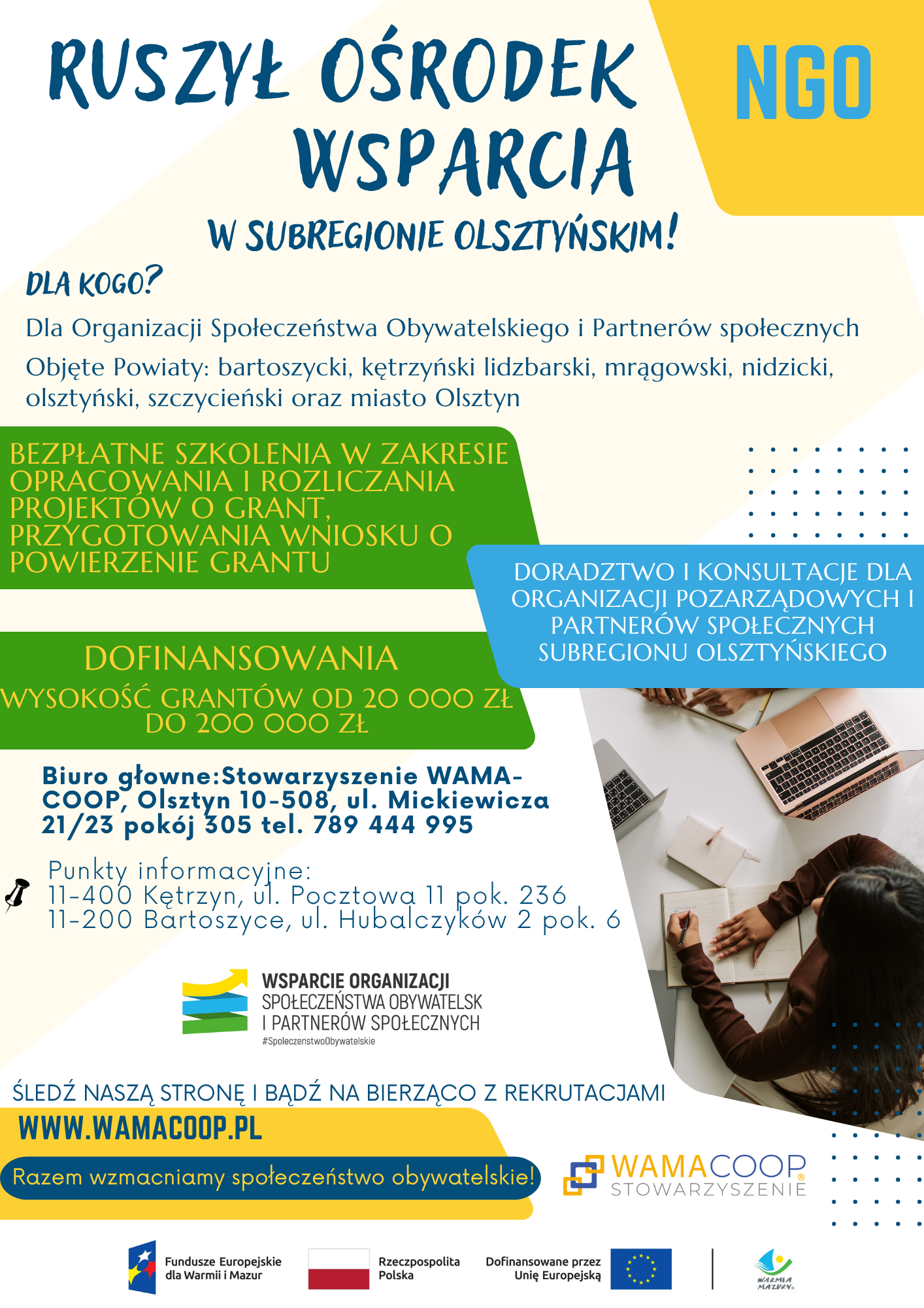 Obraz artykułu - Rusza projekt „Wsparcie Organizacji Społeczeństwa Obywatelskiego i Partnerów Społecznych”