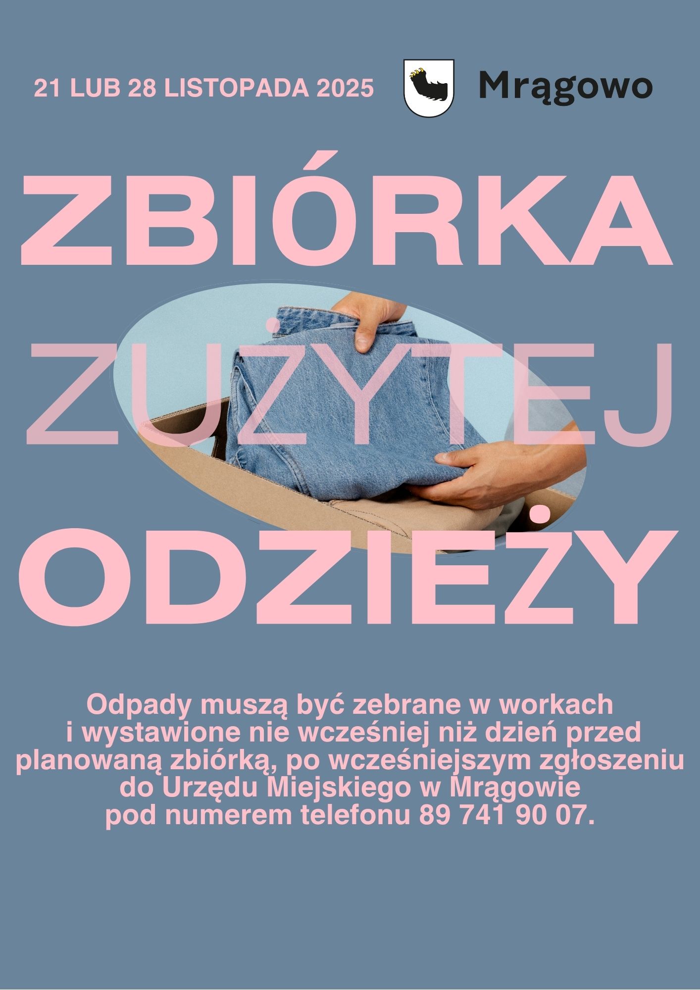 Obraz artykułu - Kolejna zbiórka tekstyliów w Mrągowie. 21 i 28 listopada 2025