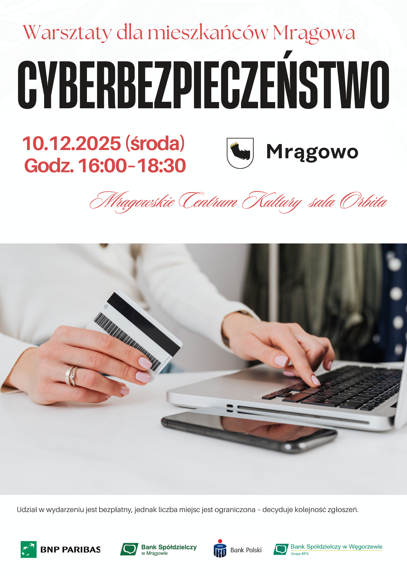 Obraz artykułu - Warsztaty dla mieszkańców Mrągowa „CYBERBEZPIECZEŃSTWO”