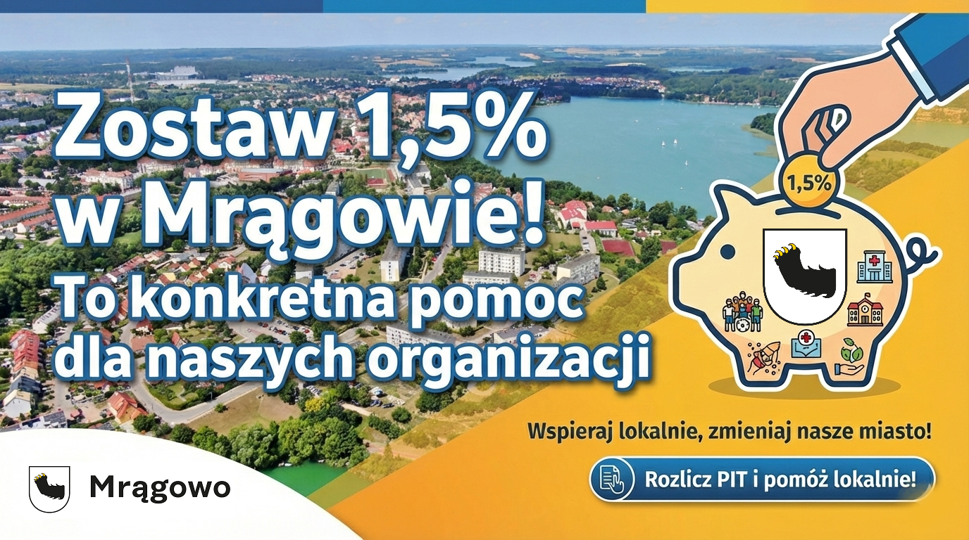 Obraz artykułu - Twój podatek ma moc. Zostaw 1,5% w Mrągowie!