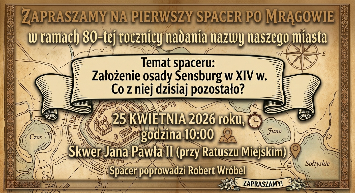 Obraz artykułu - Rusza cykl spacerów historycznych! Odkryj tajemnice dawnego Sensburga