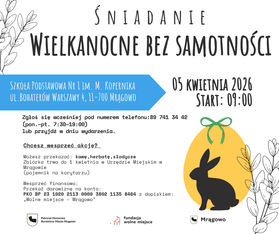 Obraz artykułu - Wielkanoc bez samotności. Mrągowo znów otwiera serca!