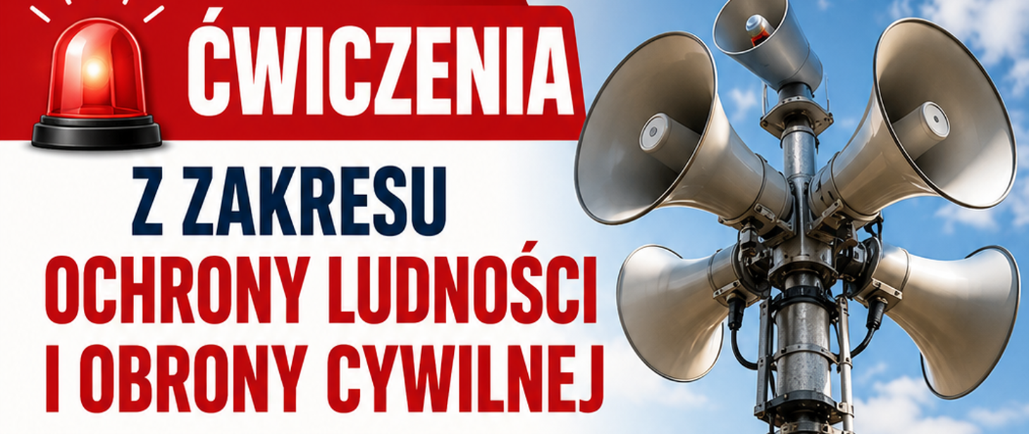 Obraz wyróżnionego artykułu: Ćwiczenia z zakresu ochrony ludności i obrony cywilnej. 18 czerwca mogą zabrzmieć syreny alarmowe!