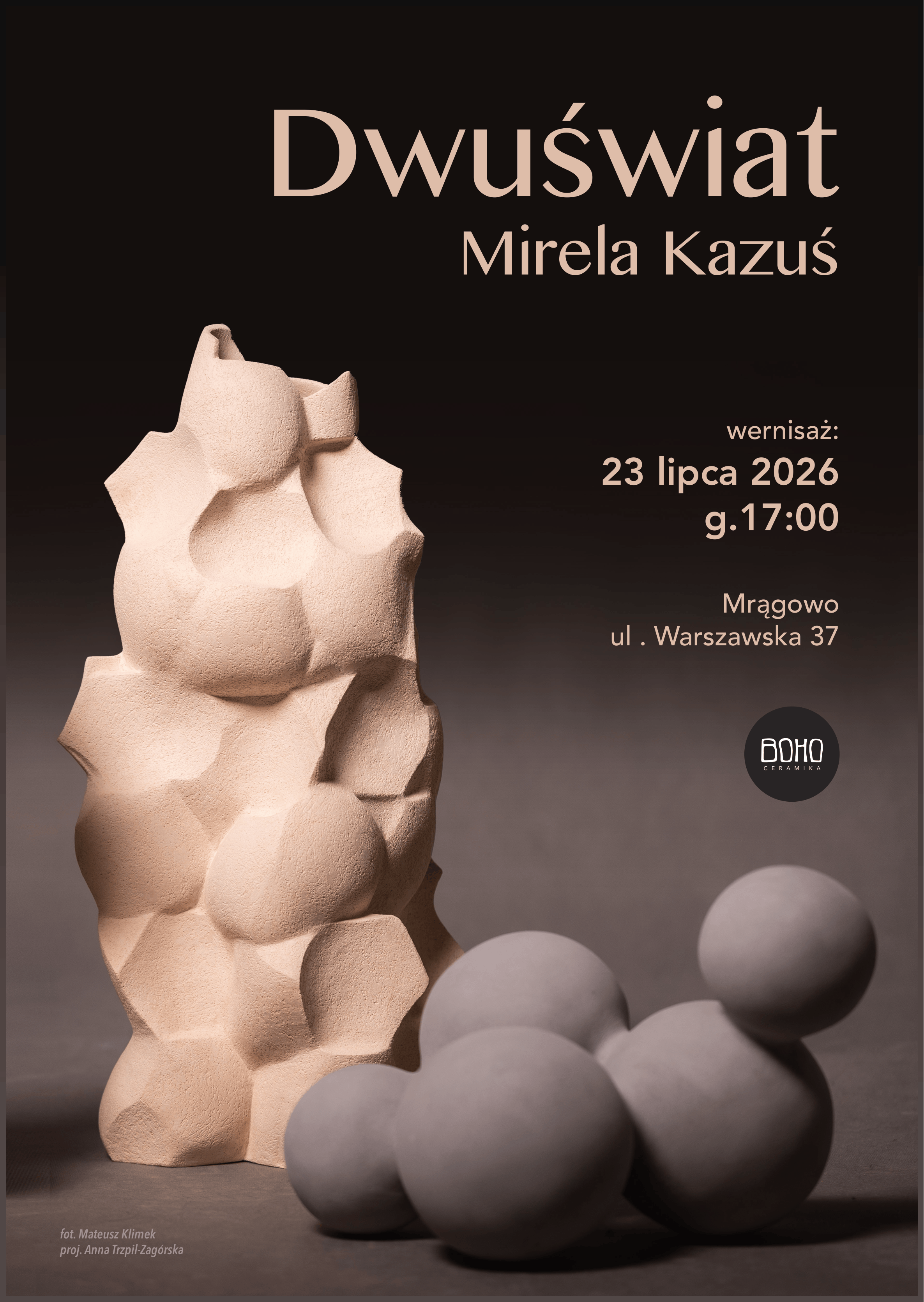 Obraz dla: „Dwuświat” – ceramiczny dialog. Nadchodzi autorska wystawa Mireli Kazuś w Mrągowie