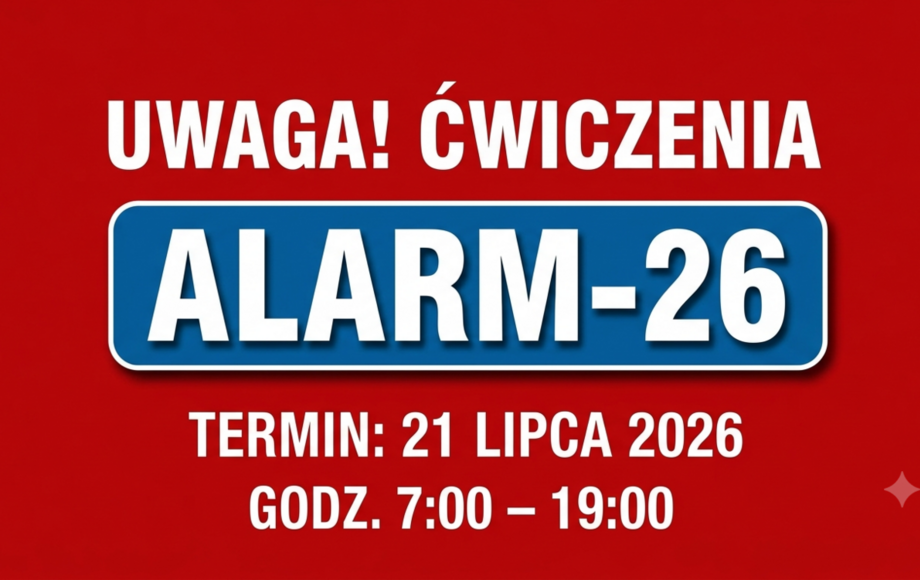 Obraz dla: Uwaga! Ćwiczenia „ALARM-26”. 21 lipca uruchomione zostaną syreny alarmowe