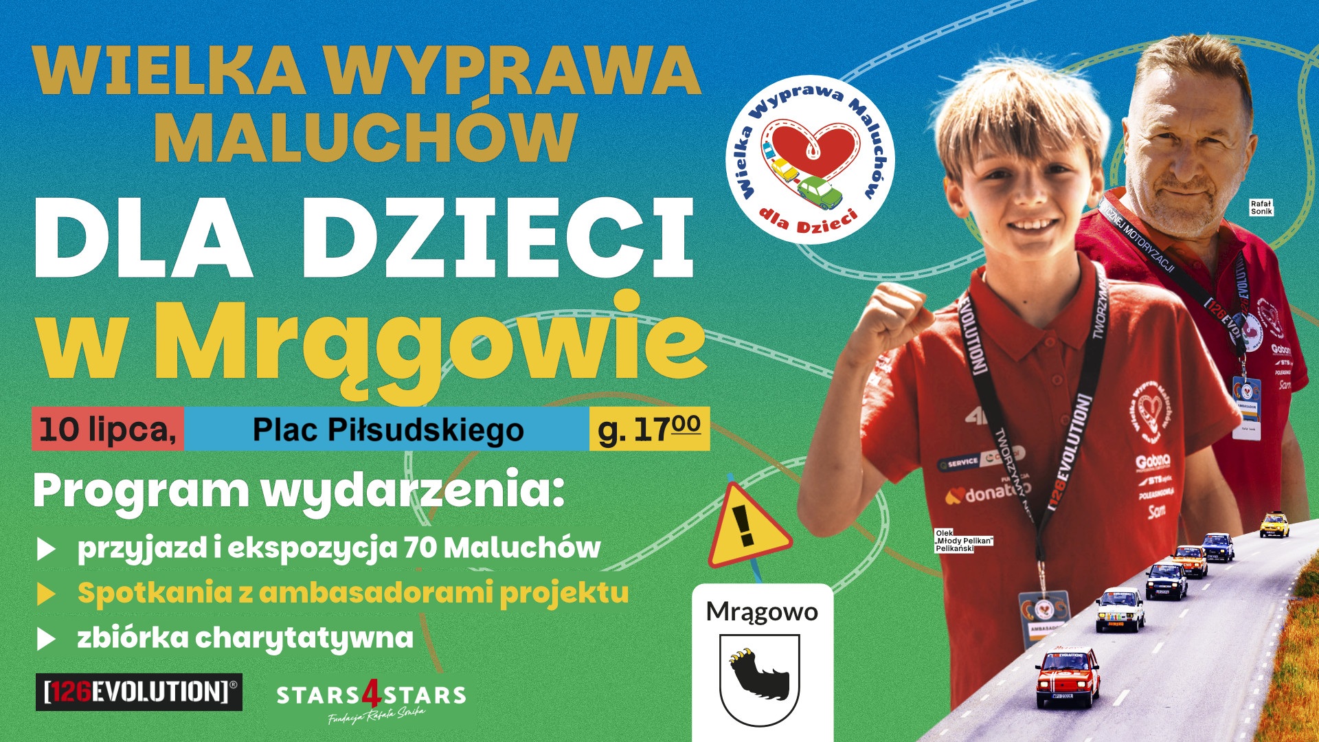 Obraz dla: Wielka Wyprawa Maluchów dla Dzieci przyjeżdża do Mrągowa!